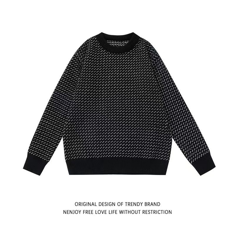 Damen Modischer Grobstrickpullover mit kreativem Muster Echoarchiv