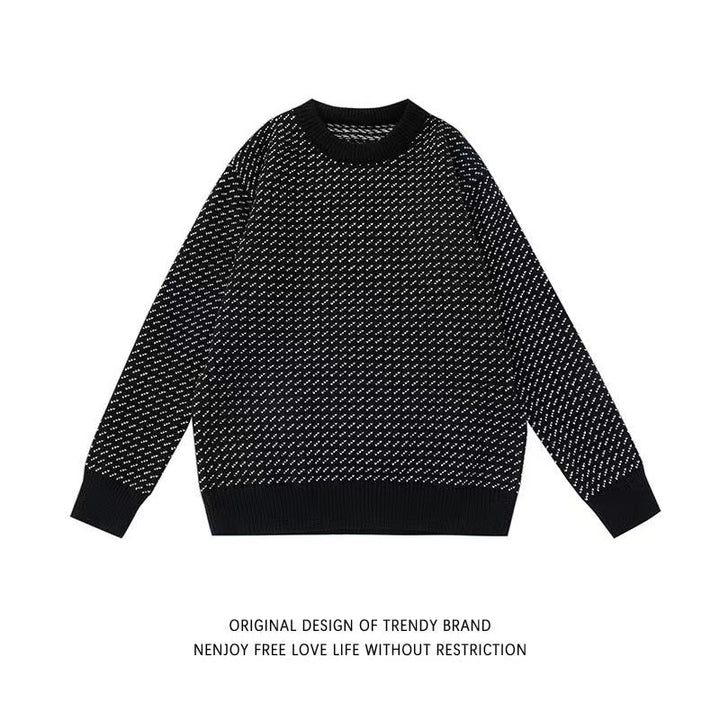 Damen Modischer Grobstrickpullover mit kreativem Muster Echoarchiv