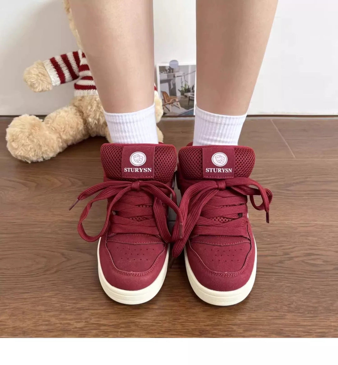 Damen Sportliche High-Top Sneakers mit atmungsaktiver Mesh-Oberfläche und verstärktem Knöchelschutz Echo Archiv