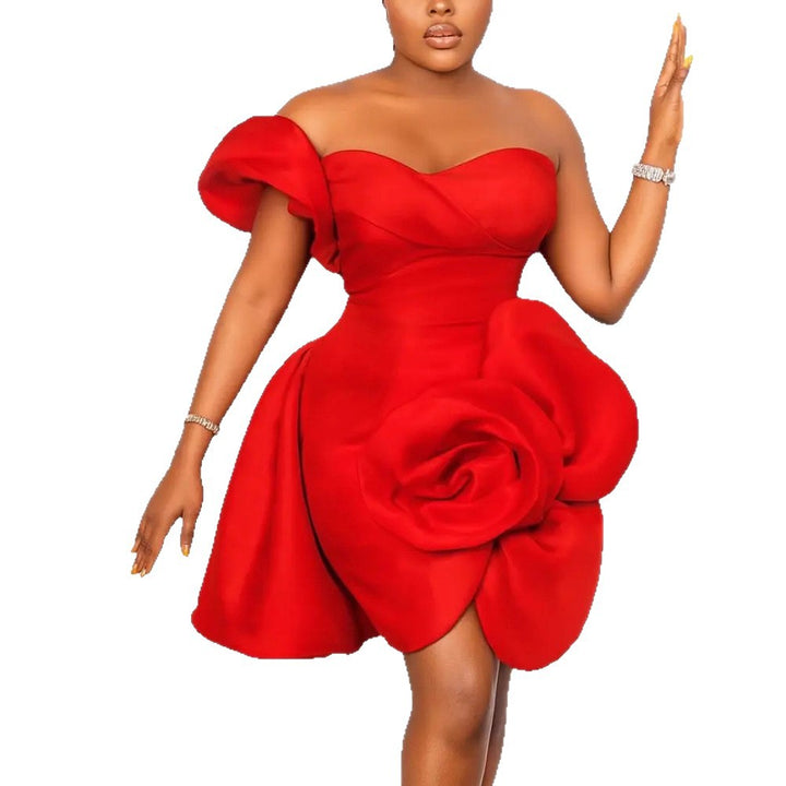 Damen Cocktailkleid mit floraler Drapierung Echo Archiv