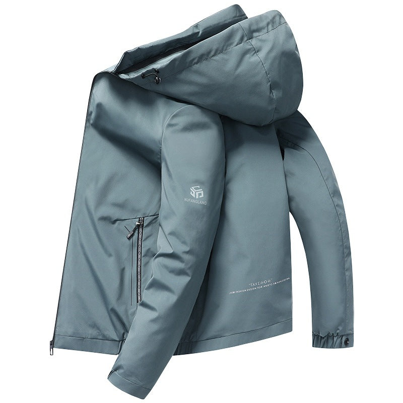 Herren Leichte Kapuzenjacke im urbanen Travel-Style mit Dreiviertelärmeln – Taviero