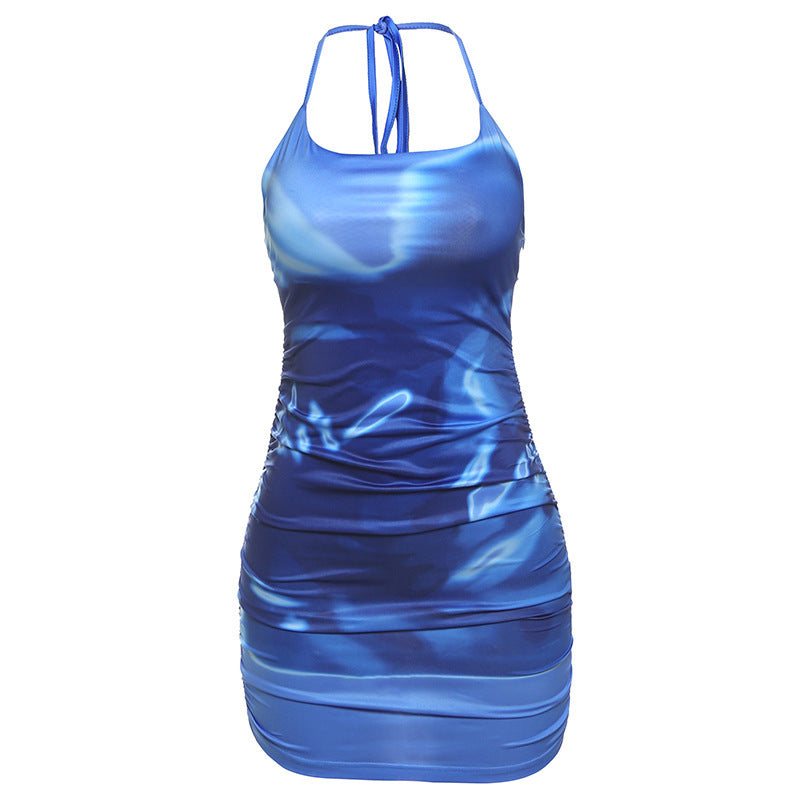 Damen Sommerkleid mit raffinierten Rüschendetails und Halterneck Echo Archiv