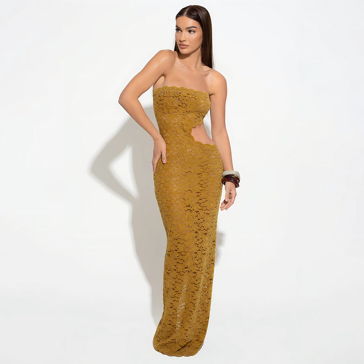 Damen Elegantes Spitzenkleid mit Cut-Out-Details Echo Archiv