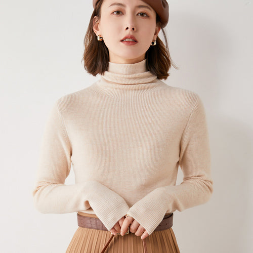 Damen Slim-Fit Rollkragenpullover aus weichem Angora-Mix Echoarchiv