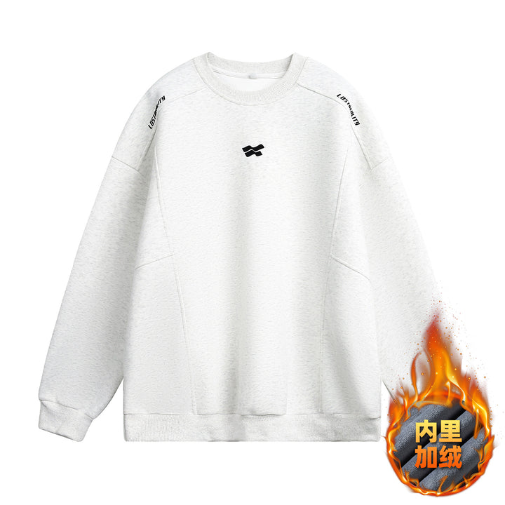 Unisex Oversize Sweatshirt mit Drop-Shoulder, Logo-Applikation und seitlichen Eingrifftaschen Echo Archiv