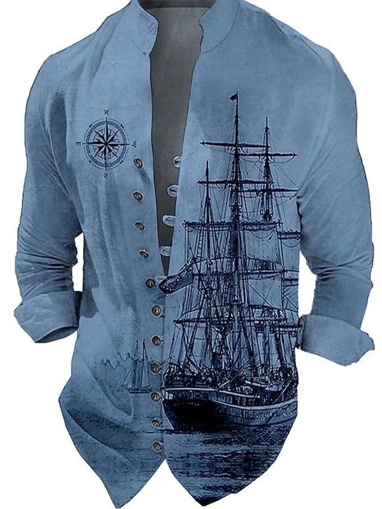 Herren Weste mit nostalgischem maritimem Schiffsdesign Echoarchiv