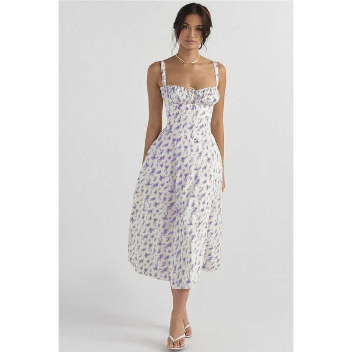 Damen Maxikleid mit floralem Design und elegantem Schlitz Echo Archiv