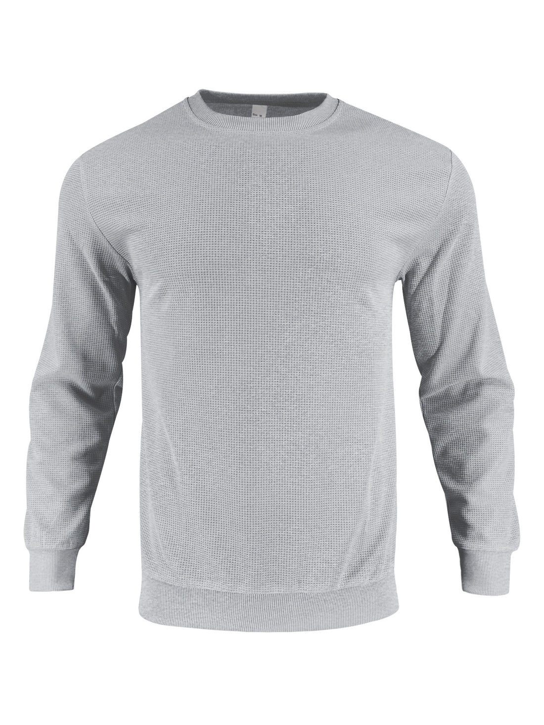 Herren modisches Struktur-Sweatshirt mit Rundhalsausschnitt und elastischen Bündchen – Marzano