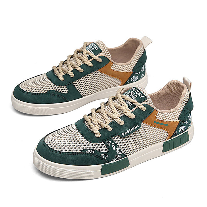 Unisex atmungsaktive Freizeit-Sneaker mit luftigen Mesh-Einsätzen und Bandana-Muster – Norré