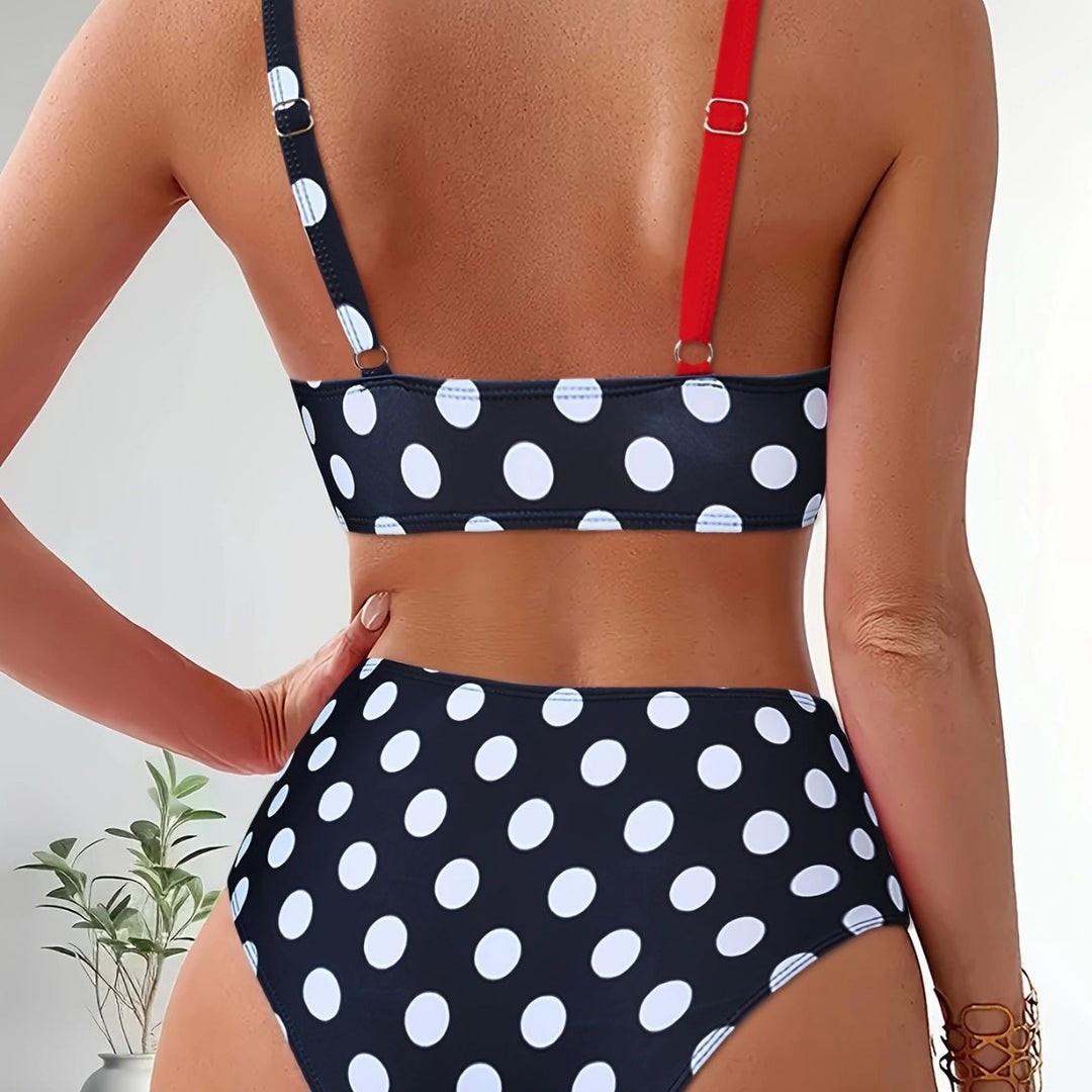 Damen Hochtailliertes Bikini-Set mit betontem Wickeldesign Echo Archiv