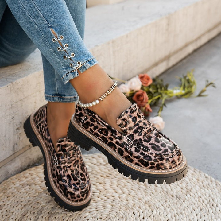 Damen Modische Loafers mit komfortablem PlatEchoarchivu und eleganter Sohle Echoarchiv