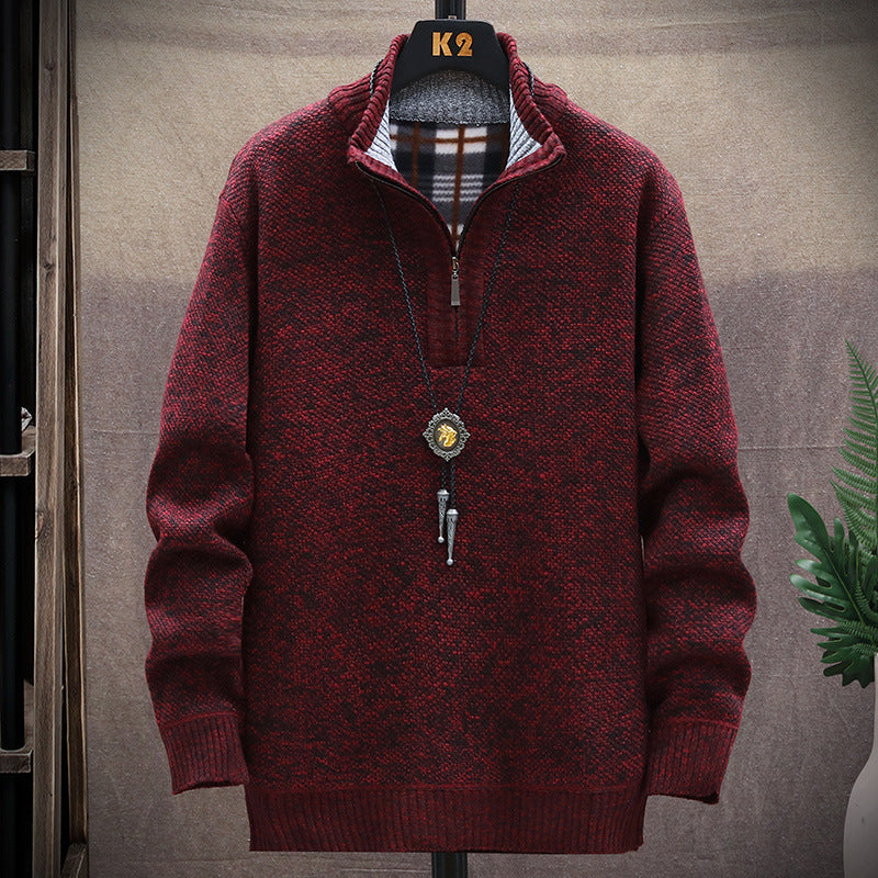 Herren Strickpullover mit halber Reißverschluss und modernem Design Echoarchiv