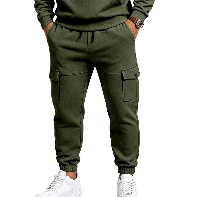 Herren Cargo-Jogginghose mit aufgesetzten Klappentaschen und elastischem Bündchen Echoarchiv