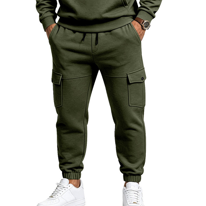 Herren Cargo-Jogginghose mit aufgesetzten Klappentaschen und elastischem Bündchen Echoarchiv