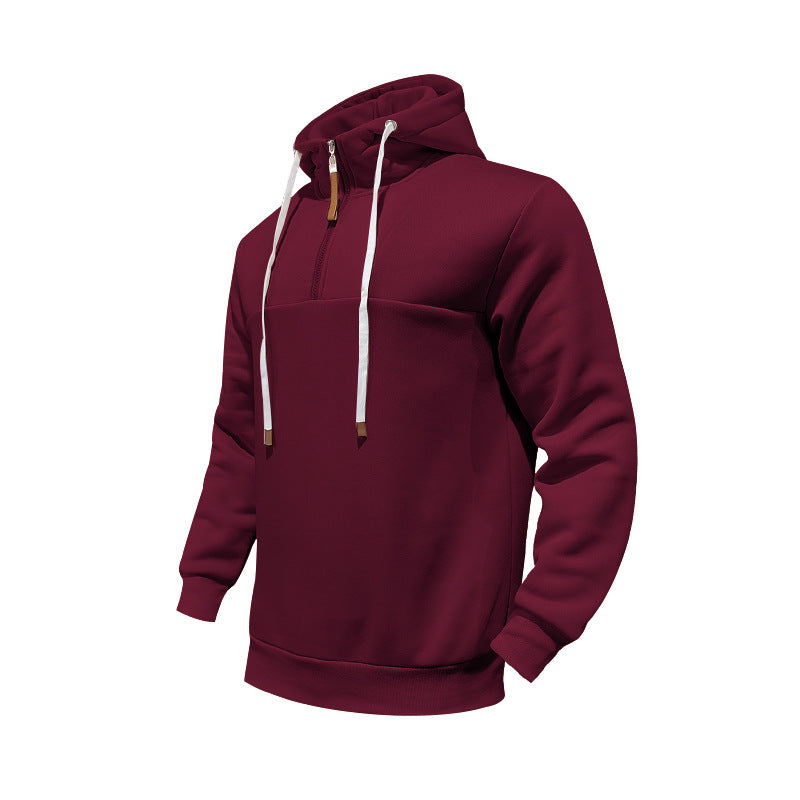 Herren Hoodie mit halber Reißverschluss und bequemer Passform Echoarchiv