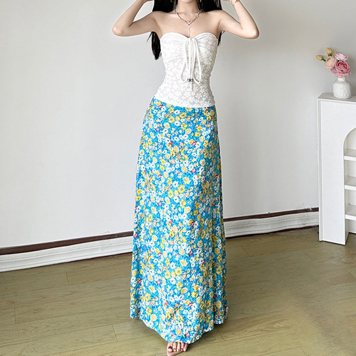 Damen Bandeau-Oberteil mit floralem Muster und geflochtenem Detail Echo Archiv