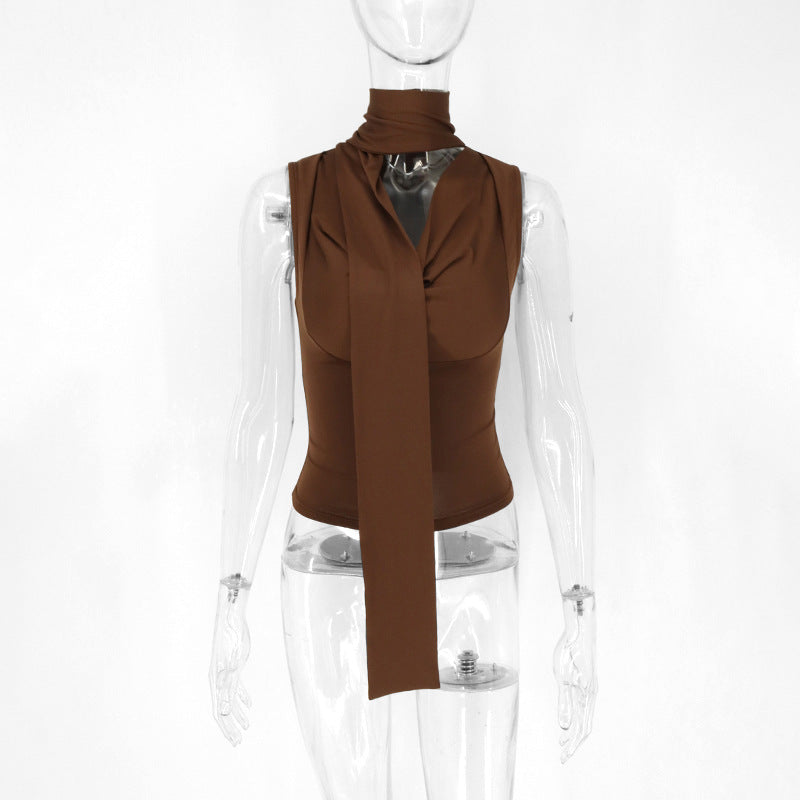 Damen Elegantes Oberteil mit modischem Schal-Design Echo Archiv