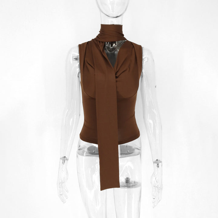 Damen Elegantes Oberteil mit modischem Schal-Design Echo Archiv
