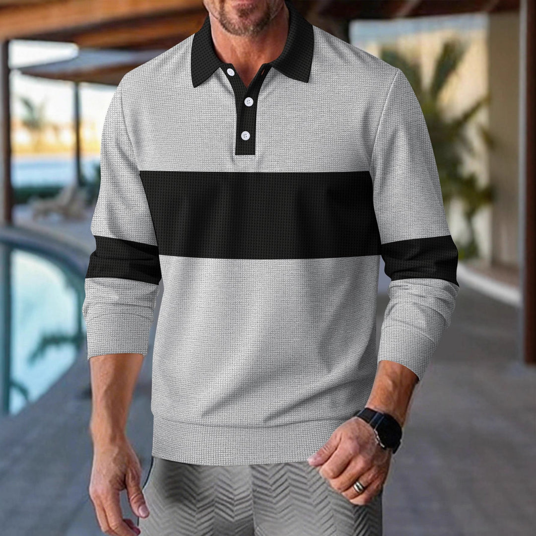 Herren Polohemd mit modernem Design und funktionalen Details Echoarchiv