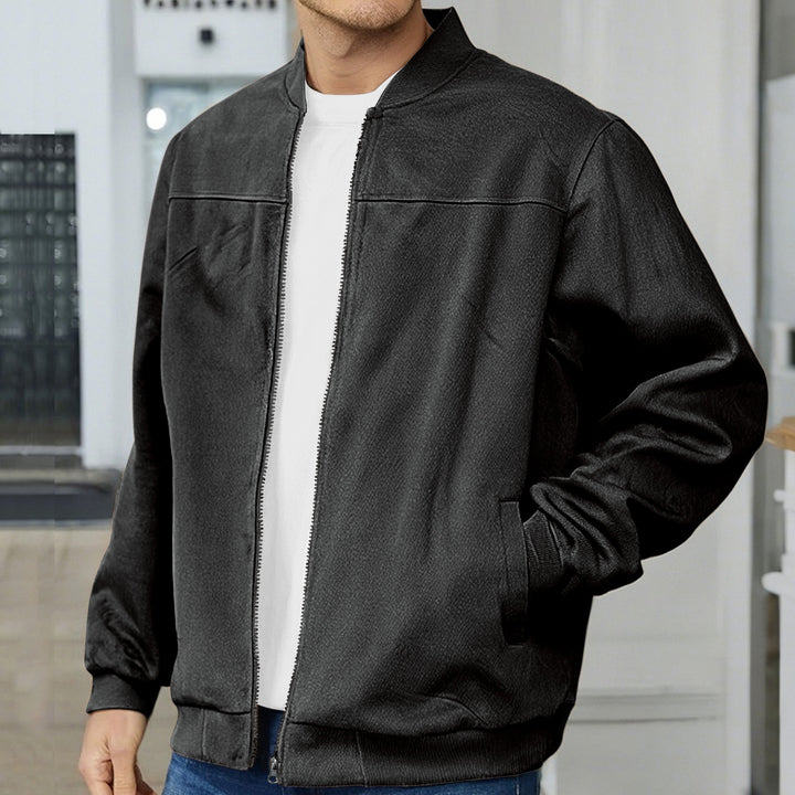 Herren lässige Jacke mit seitlichen Taschen und elastischem Bund Echoarchiv