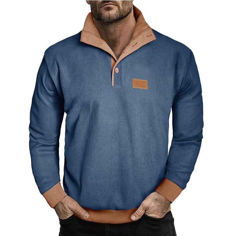 Herren Langarm-Pullover mit modischem Herrenkragen Echoarchiv