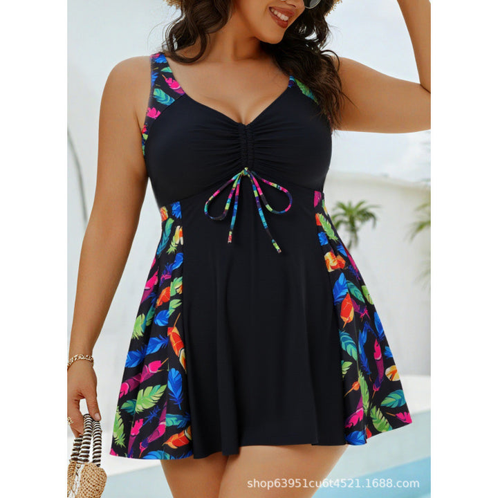 Damen Badeanzug mit liebevollem Wickeldesign und raffinierten Tierdruck-Details Echo Archiv