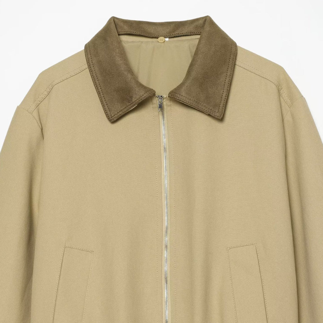 Damen Boxy Field‑Blouson mit Velourskragen und elastischem Saum Echoarchiv