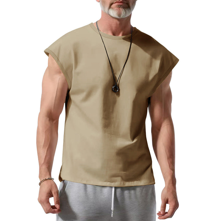 Herren nan athletisches abgeschnittenes Tanktop mit breiten Armöffnungen und Rundhalsausschnitt Echoarchiv