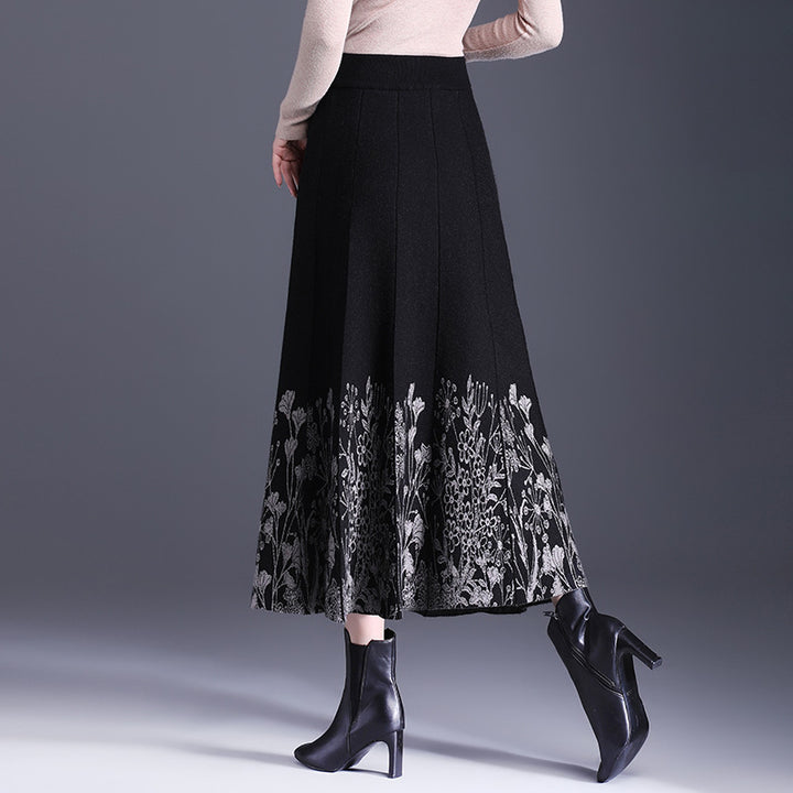 Damen Eleganter Maxirock mit floralem Muster Echo Archiv