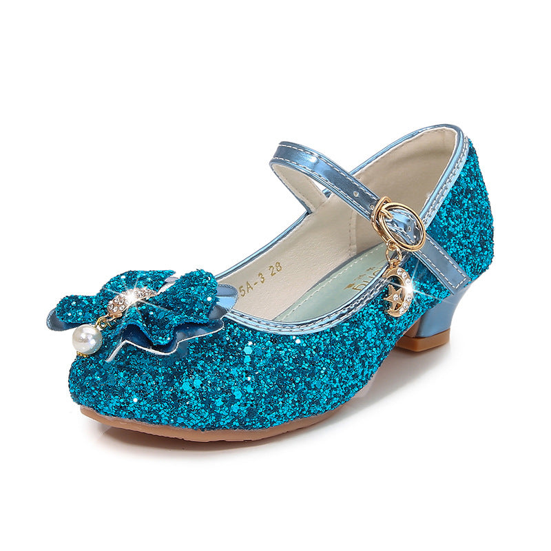 Mädchen Glitzernde Ballerinas mit Schleifenapplikation Echo Archiv