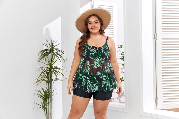 Damen Tankini-Set mit floralem Oberteil und eleganten Shorts Echo Archiv