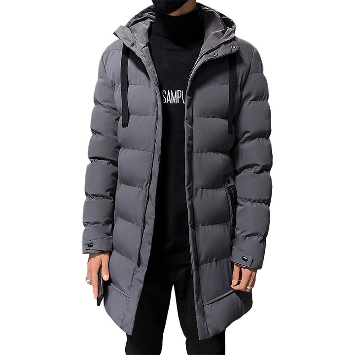Herren lange Isolierte Pufferjacke mit Kapuze Echoarchiv