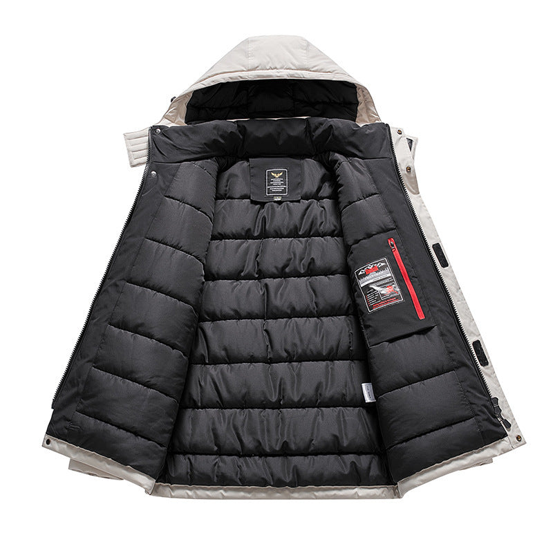 Herren Isolierter Field-Parka mit Kapuze, Mehrfach-Utility-Taschen und winddichter Shell Echo Archiv