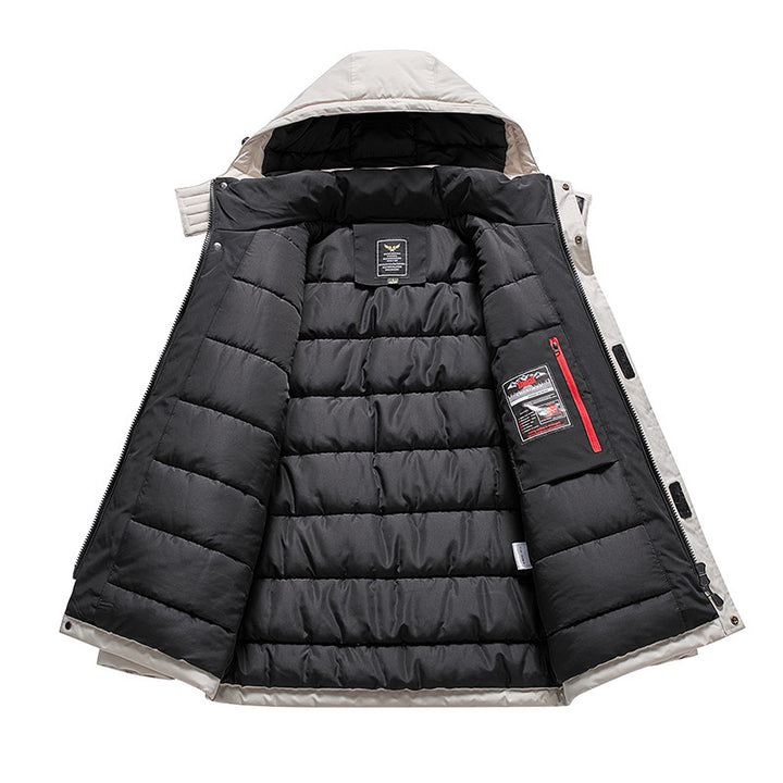 Herren Isolierter Field-Parka mit Kapuze, Mehrfach-Utility-Taschen und winddichter Shell Echo Archiv