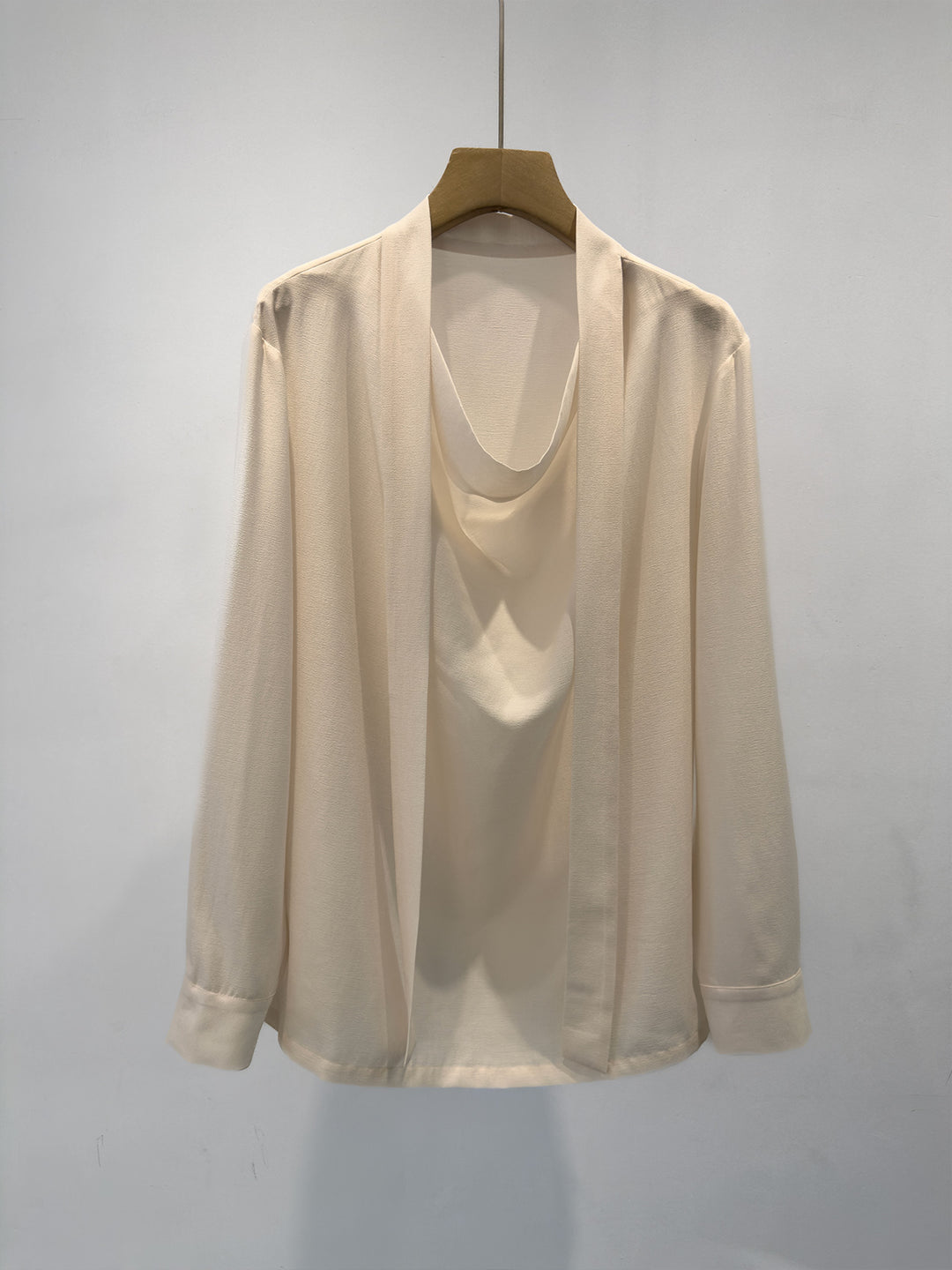 Damen Eleganter Drapierter Vordercardigan Echoarchiv