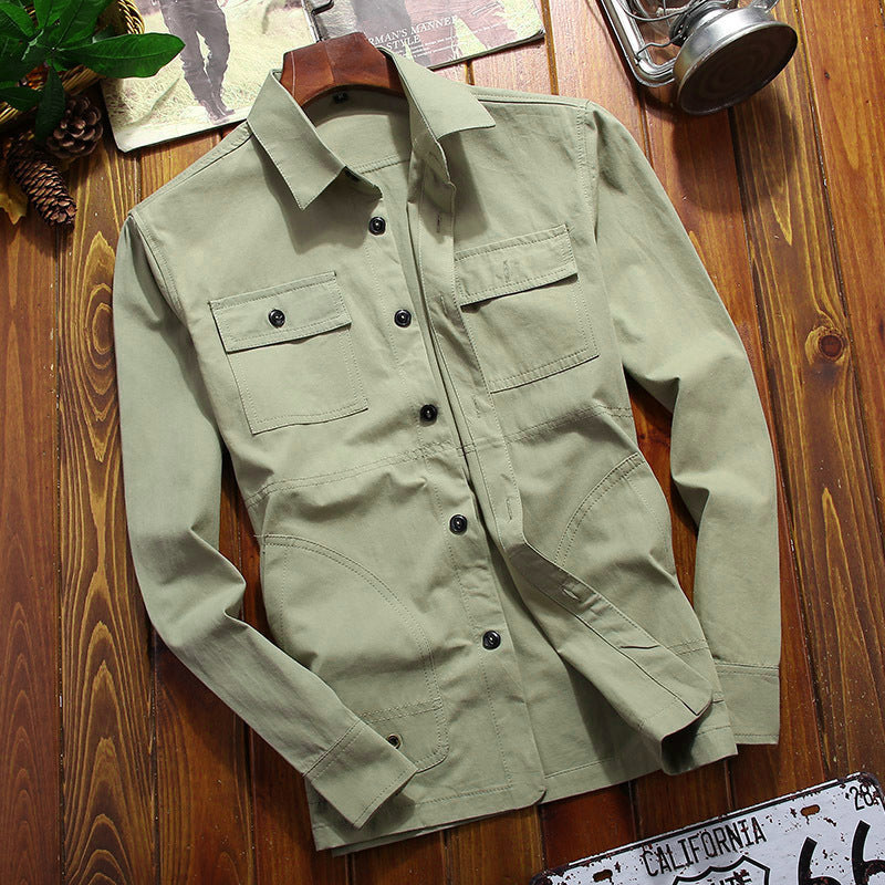 Herren Fieldshirt-Blouson aus robustem Baumwollmix mit Brustpattentaschen – Taviero