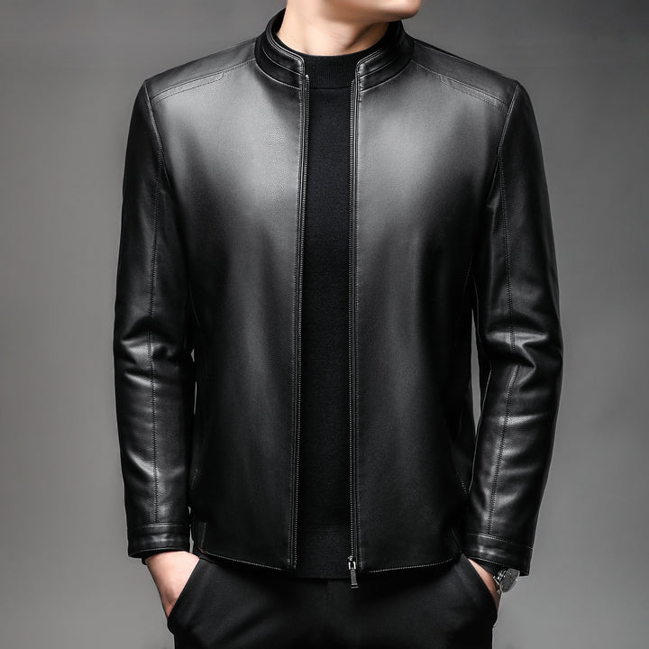 Herren Lederblouson mit weichem Fellfutter und Stehkragen Echo Archiv