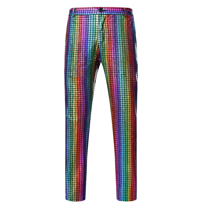 Herren Glamouröse Pailletten-Hose mit modernem Schnitt Echoarchiv