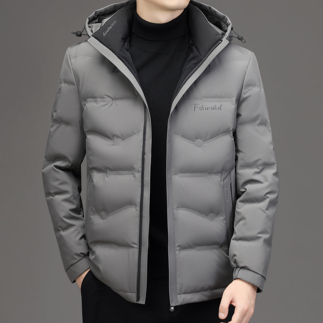 Herren Steppjacke mit Kapuze und schlanker Thermofütterung – Marzano