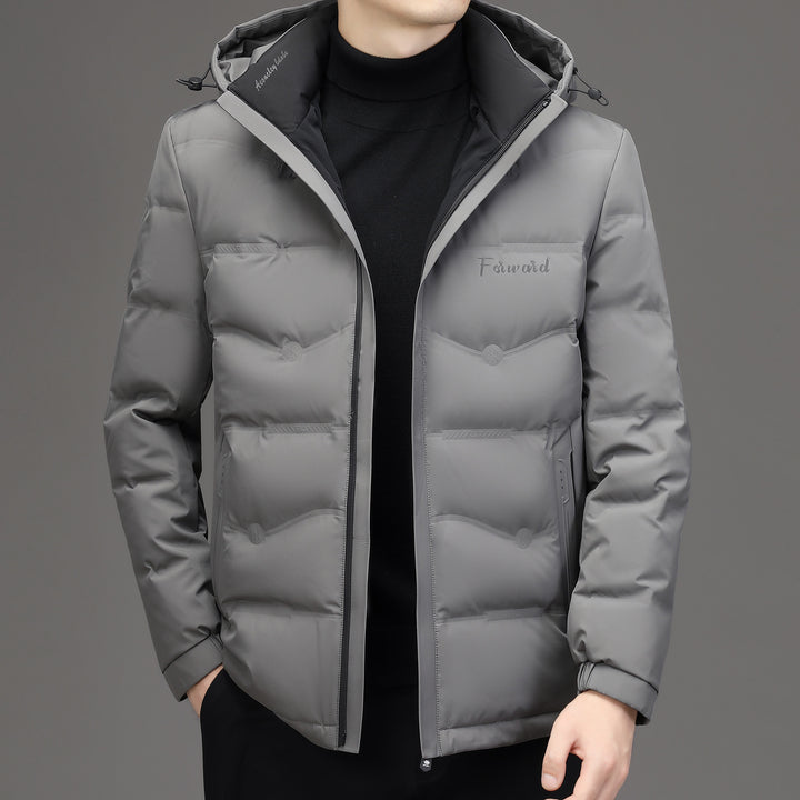 Herren Steppjacke mit Kapuze und schlanker Thermofütterung – Marzano