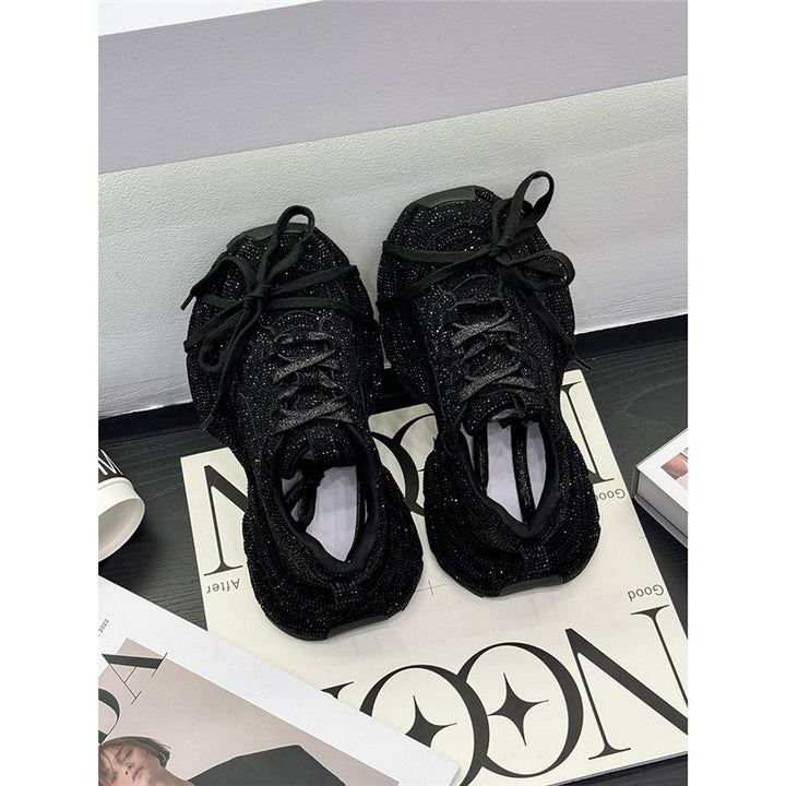 Damen Sportliche glitzernde Chunky-Sneaker mit gepolstertem Komfort – Névara