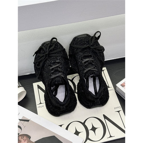 Damen Sportliche glitzernde Chunky-Sneaker mit gepolstertem Komfort – Névara