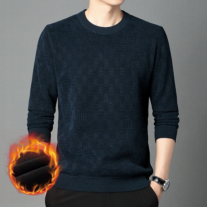 Herren komfortabler Strickpullover mit einzigartiger Struktur Echoarchiv