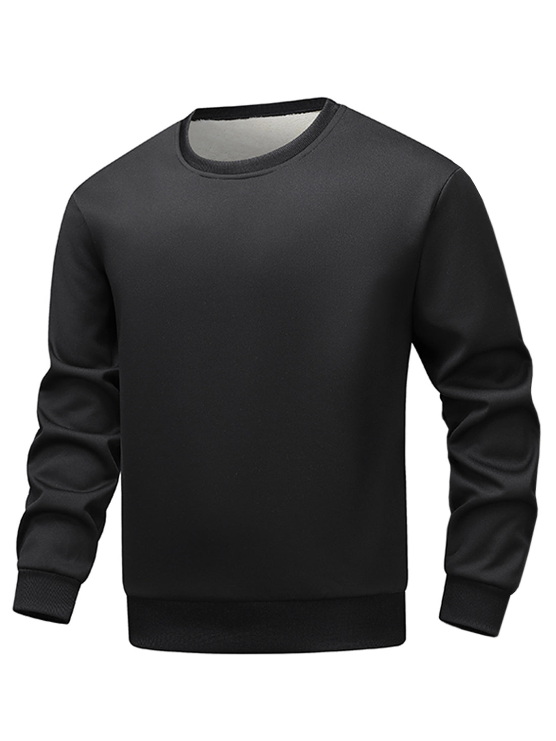 Herren bequemer Fleece-Sweater mit Rundhalsausschnitt – Marzano