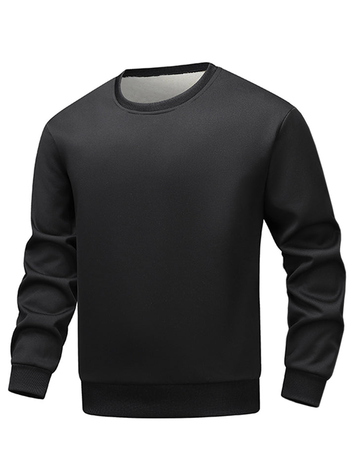 Herren bequemer Fleece-Sweater mit Rundhalsausschnitt Echoarchiv