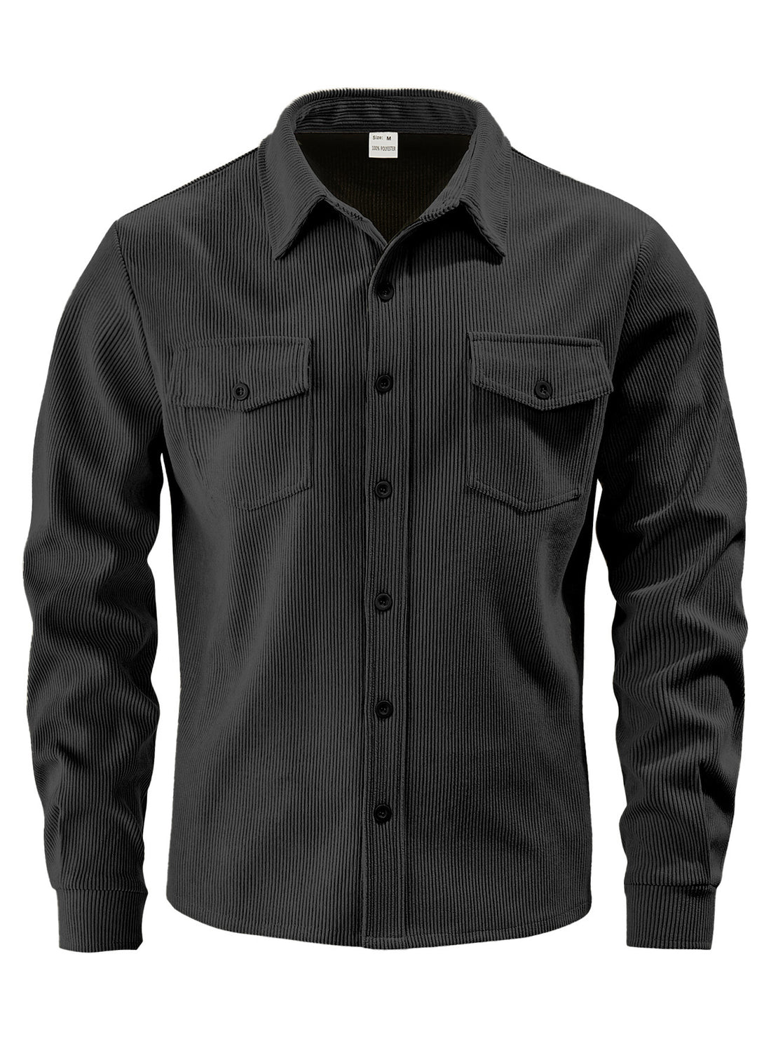 Herren Cordjacke im klassischen Arbeiterjacken-Schnitt mit Druckknöpfen und Brusttaschen – Taviero