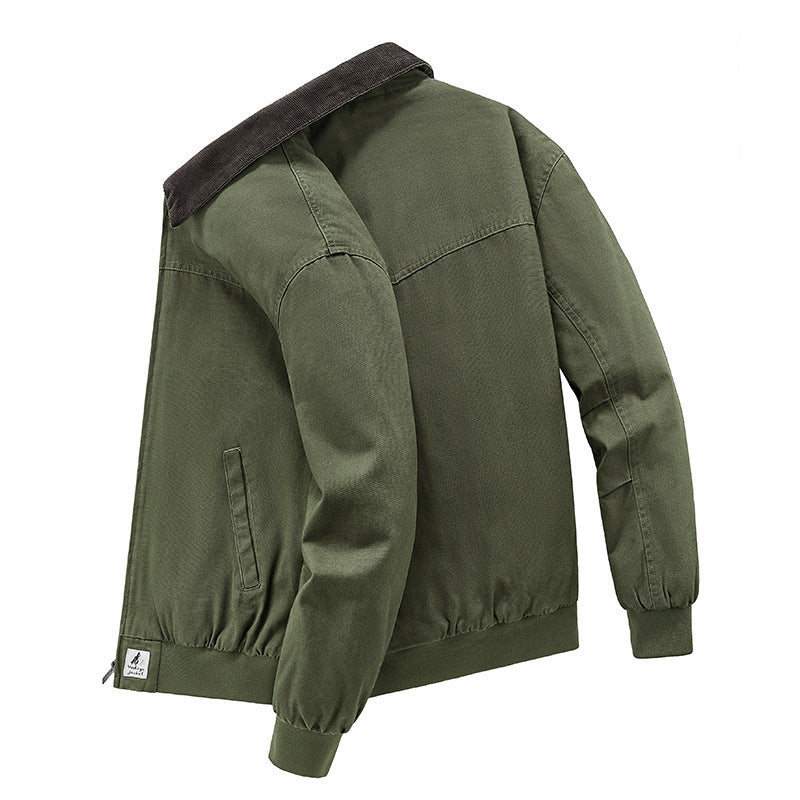 Herren Modische Übergangsjacke mit samtigem Kragen Echo Archiv