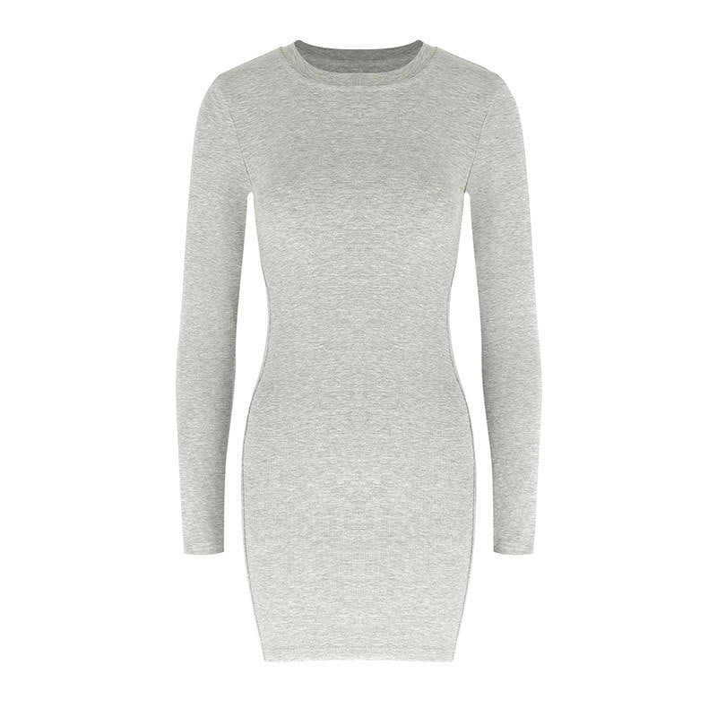 Damen figurbetontes Langarmkleid aus hochwertigem Jersey Echo Archiv