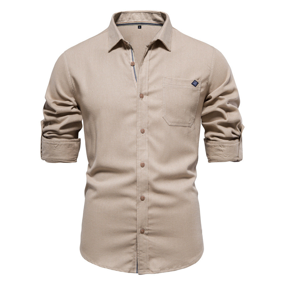 Herren Button-Down Hemd aus robustem Baumwollmix mit praktischem Brusttasche Echoarchiv