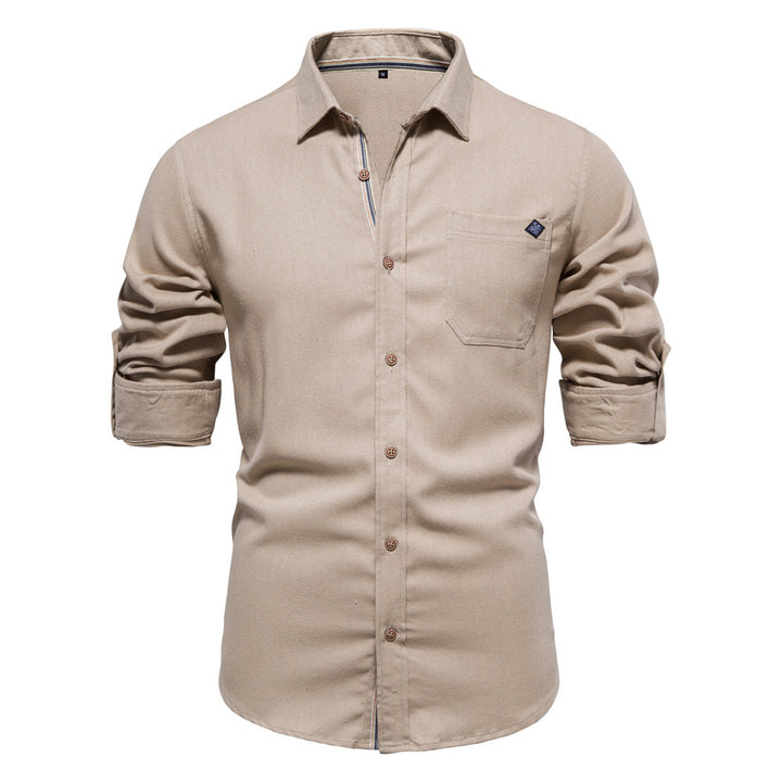 Herren Button-Down Hemd aus robustem Baumwollmix mit praktischem Brusttasche Echoarchiv